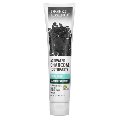 Desert Essence, Activated Charcoal Toothpaste, Fresh Mint, 6.25 Oz (176 G)