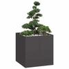 VidaXL Planter Black 80x80x80 Cm Steel, Flower Pot, Plant Stand, Raised Bed, Planter Support, Container 860780