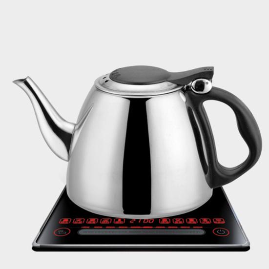 1.2L Ultra-large Capacity Kitchen Stainless Steel Flat Bottom Water Kettle Induction Cooker Tea Pot
