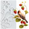 Bird Silicone Mold Strawberry Fondant Molds Cake Decorating Tools Cupcake Topper Candy Resin Clay Chocolate Gumpaste Mold