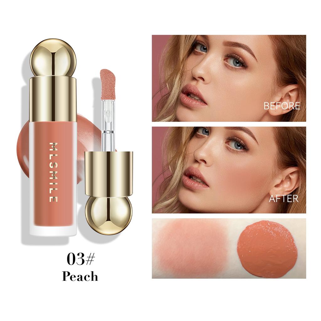 6 Colors Liquid Blush Long Lasting Natural Nude Makeup Blush Cream Lightweight Contouring Highlighter Waterproof Lip&Cheek&Eye Multifunctional Blush