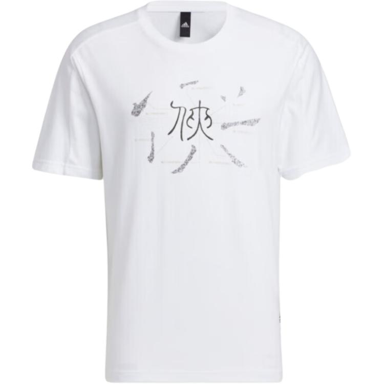 Adidas Story Tee Round Neck Short Sleeve T-Shirt Men Tops White HM2951