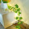 Monstera Leaves Artificial Vine String Lights Fairy Lamp For Bedroom Living Room Party Decoration