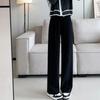 Faux Cashmere Wide Leg Pants for Women Autumn Winter High Waisted Loose Fit Casual Straight Leg Floor Length Pants