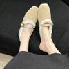 Fur Shoes Women's Autumn Winter New Padded Cotton Flats Soft Bottom Fashion Mary Jane Shoes Plush Warm Casual Ladies Loafers