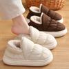 Fashion Winter Cotton Shoes for Men Outdoor Waterproof Furry Slippers for Women Plush Warm Slippers Fashion Couple Home Cotton Slides