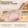 Non Stick Flat Bottomed Pan Mini Fried Egg Pan Wheat Rice Stone Pot Induction Cooker Gas Stove Universal Baby Food Pot