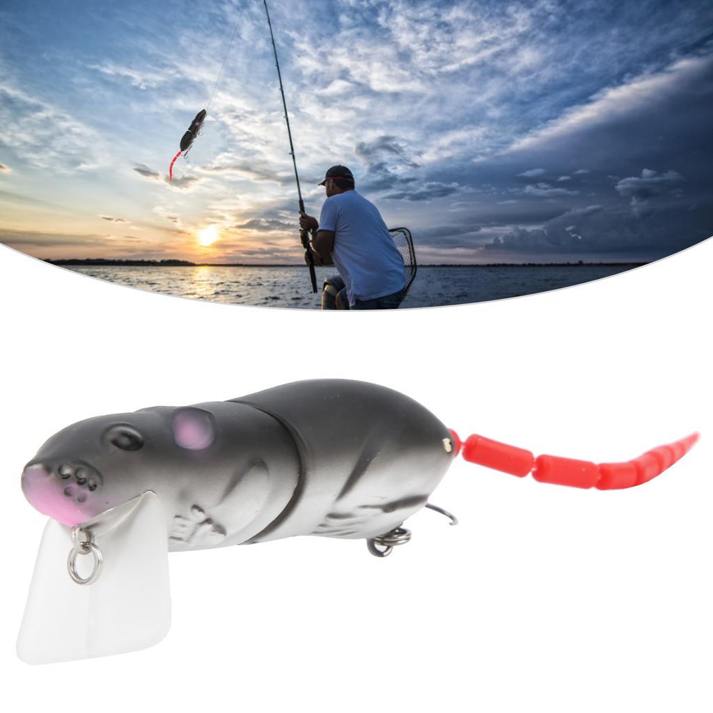 Artificial Simulation Mouse Shape Lure Bait Fishing Accessories with Treble HooksA