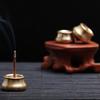 Incense Burner Smooth Exquisite Golden Bowl Shape Incense Stick Holder for Bedroom