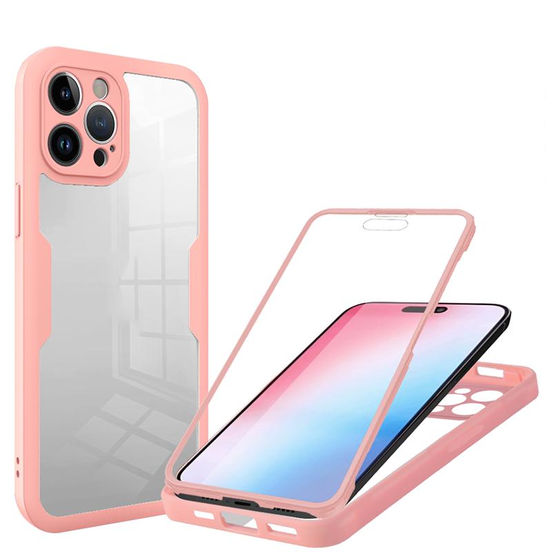 For Realme 8 4G 360 Full Body Protection Clear Case For Realme 14 Pro 14X 6 7 8 9 9I Double Sided Front Screen Shockproof Cover