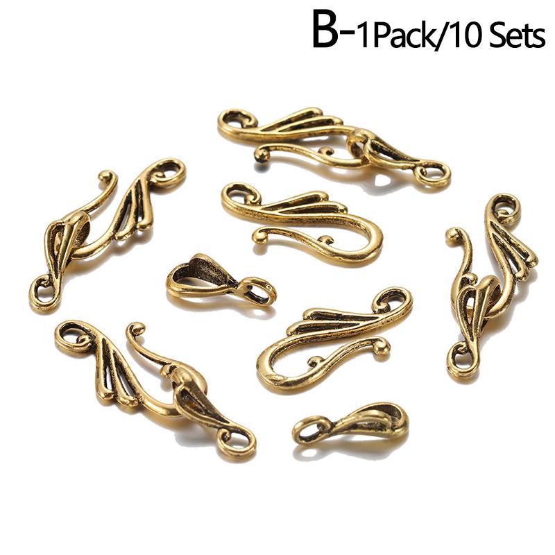 10Set Jewelry Finding Musical Note Shape Clasps Connector For Necklace Bracelet Making Supplies