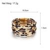 New Fashion Elegant Multilayer Leopard Leather Wrap Wide Bangles Bracelets for Women Jewelry Gifts