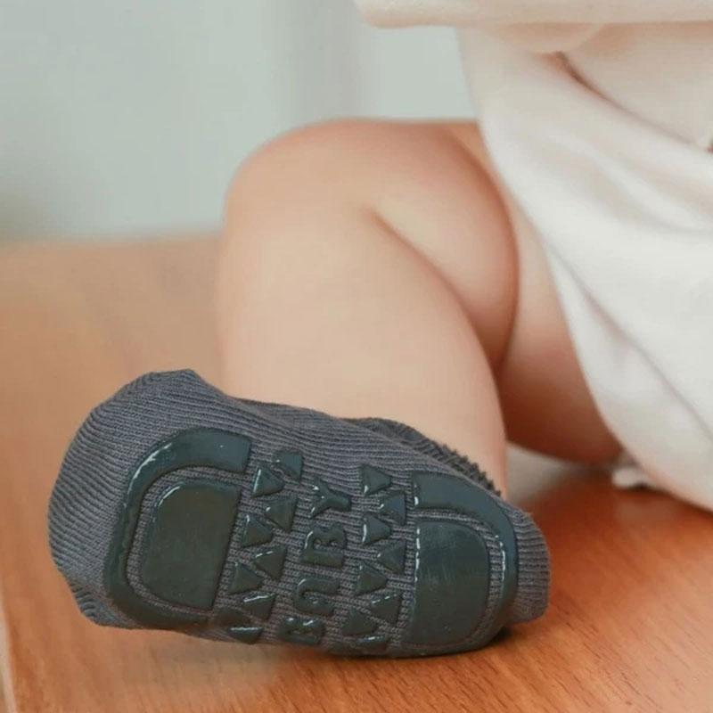 Baby Socks For Newborn Anti-slip Socks Child Solid Cotton Striped Socks Prink