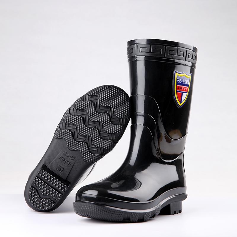 Water Proof Oil Acid Resistant Non Safety Plastic PVC Rain Gum Boots for Men Rain Boots Wholesale Wellington