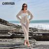Women's Cover Ups Beach Dress Solid Color Sexy Knit Beach Bikini Swimsuit Cover Up Sunwear