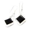 [H8297] - Black 'Sapa' Silver Earrings