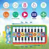 Piano Mat for Toddlers 1-3,44" X 20" Double Keyboard Music Floor Dance Mat 20 Keys with 8 Instrument Sounds,Learning Educational Toys Gifts for Baby