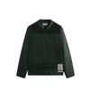 FW24 Malik Lace Combo Jersey Fall 2024 Solid V-Neck Pullover Long Sleeve Sweatshirt Men Sweatshirt Green Black KHM032307-302
