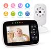 Baby Monitor 3.5 Inch LCD Screen Display Infant Night Vision Camera Two Way Audio Temperature Sensor