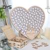 Rustic Wedding Guest Book Love Heart Guest Book with Wooden Drop Box Guestbook with Hearts Wedding Decoration for Engagement Reception Decor