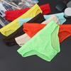 10 Colors Sexy Boxers Silky Men Underwear Ice Silk Briefs Solid M-4XL Quick-Drying