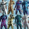 3D Digital Printing Stage Performance Costumes Adults Halloween Events Carnival Theme Party Cosplay Outfit Pretend Game Jumpsuit