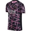 Academy Paris Saint-Germain Quick-Dry Fitted Short Sleeve Football Shirt Men Tops Black Sunset-Red Digital-Pink IF3971-011