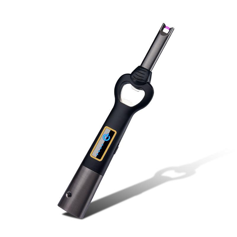 Multi Windproof Lighter BBQ Bottle Opener Arc Lighter USB Rechargeable Electric Lighter for Led Light Safety Kitchen Lighter