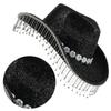 Heavy Diamond Cowboy Hats Tassels Crystal Hat for Disco House Cocktails Parties Vacation Sparkly Tassels for Comedian