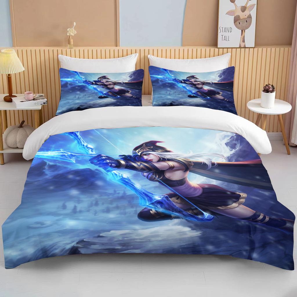 10 Sizes Classic Game Anime Characters King Size Double Bed Bedding Set Microfiber or Polyester Duvet Cover Set