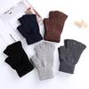 Winter Knitted Gloves Women Men Half Finger Short Thick Warm Mittens Keep Finger Warm Fingerless Typing Texting Gloves