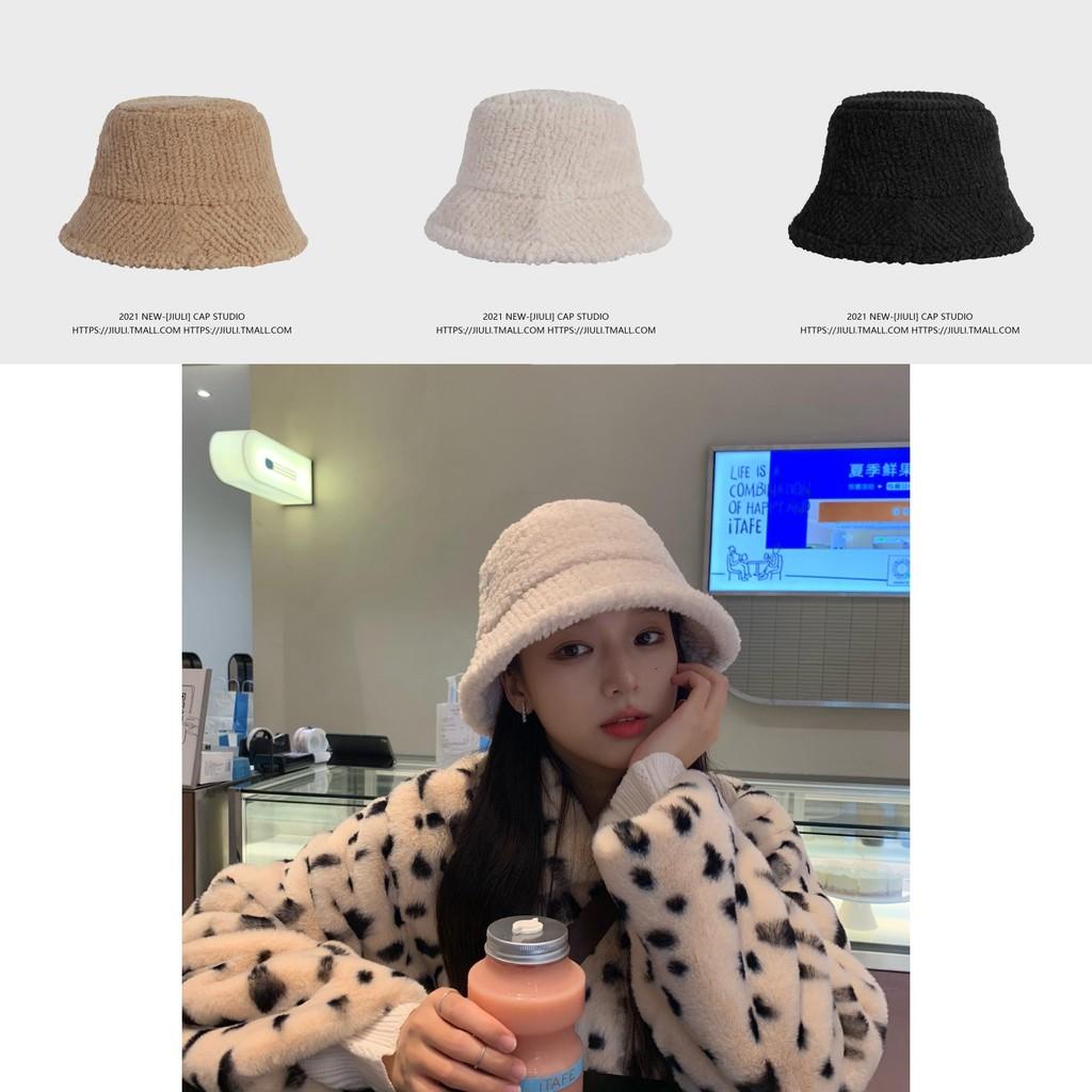 Shearling Lamb Soft Bucket Hat Cozy And Fashionable Winter Headwear For Women