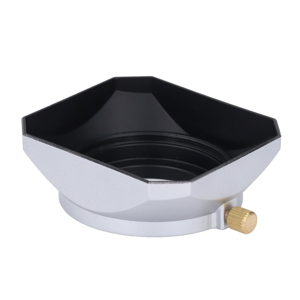 39mm Lens Hood Professional Vintage Style Metal Digital Camera Lens Hood for 39mm Camera Lens Silver