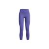 Solid Color Reflective Slim Fit Drawstring High Waist Nine-Point Sports Pants Women Pants Carbon-Blue 1383367-561