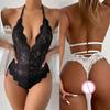 Summer Women Bodysuits Gothic Y2k Black Transparent Open Strapless Erotic Fishnet Tops Club Party Bodysuit One-Piece Lingerie