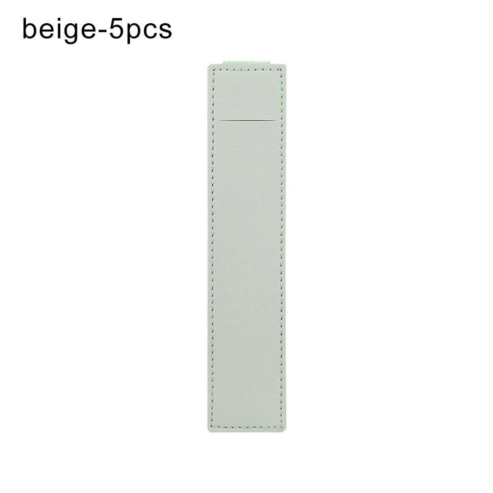 Office Meeting Pu Leather Elastic Buckle Pen Bag Pen Clip Pencil Case Pen Holder