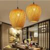 Bamboo Pendant Lamp Rattan Light Hand Woven Chandelier Café Restaurant Lighting Living Room Art Decor Hanging Lamp Indoor