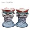 1pc Chinese Style Ceramic Lotus Candle Holder Decoration, Household Offering Candlestick Butter Candle Holder Feng Shui Buddhism