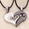 New Single Heart Couple Necklace Heart Shaped Diamond Pendant Valentine Gift Couple Pendant