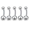 Body Piercing Zircon 14G Stainless Steel Nose Ear Belly Lip Tongue Ring Captive Bead Eyebrow Bar Piercing Lot Zircon for Sexy