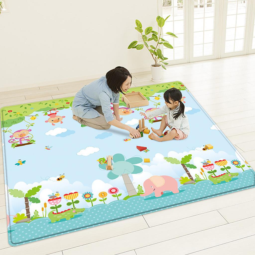 Kids Play Mat, Large Folding Playmat, Crawling Mat Waterproof Reversible YogaMat