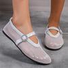 Fashion Summer 2025 New Plus-size Women's Shoes, Mesh Casual Sandals, Women's Mesh Breathable Flat Shoes