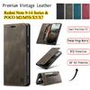 Premium Vintage Leather Wallet Case for Redmi Note 9-14 Series & POCO M2/M5S/X5/X7 - Flip Cover, Card Slots, Shockproof Retro (4 Colors)
