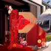 Standing 3D Double Happiness Wedding Welcome Sign for Ceremony and Courtyard Decoration