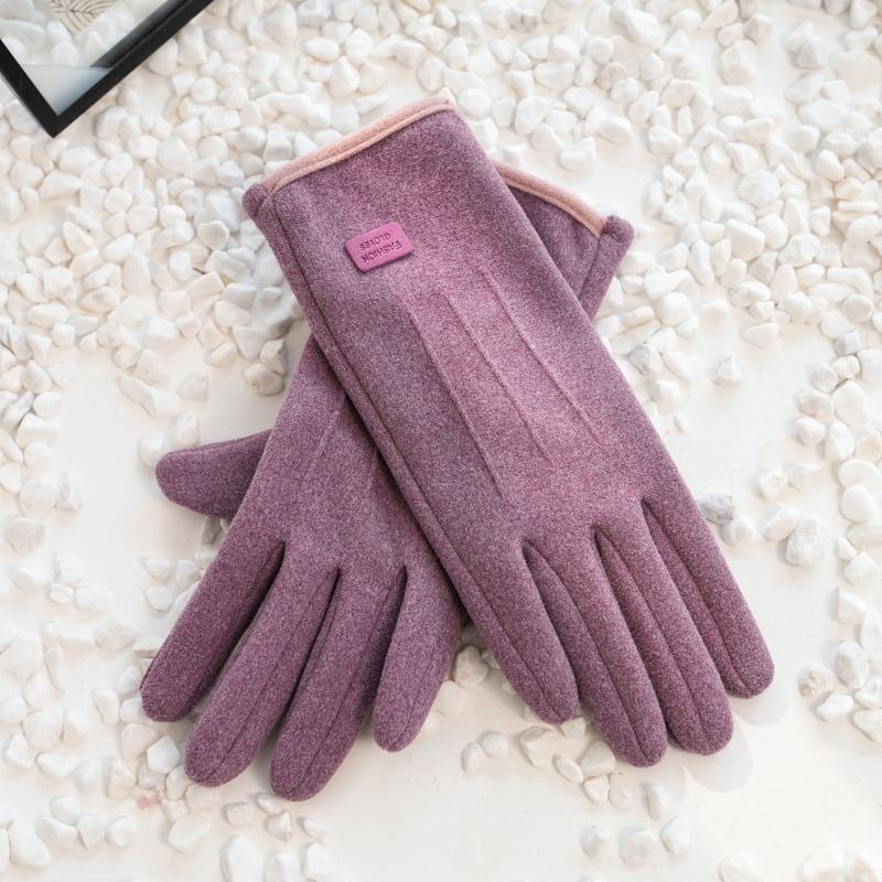 Women Winter Thick Plush Gloves Warm Suede Outdoor Guantes Lady Touchscreen Driving Gloves Sports Cycling Mittens