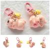 Charms Cartoon Key Chain Resin 3D Key Chain Personality Pink Pig Pendant Decoration