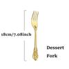 Gold Dinnerware Vintage Tableware 18/10 Silverware Stainless Steel Flatware Dinner Knife Fork Spoon Wedding Xmas Western Cutlery