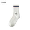 Stockings Women Men Personality Mid Socks Sports Socks Striped Number