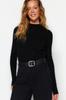 Women's Elegance Style Sweater Mink High Collar Knitwear Sweater