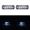 2PCS 12-24V Amber Strobe Side Warning 4 Led Grill Flashing Lightbar Breakdown Emergency For Truck Trailer LED Light